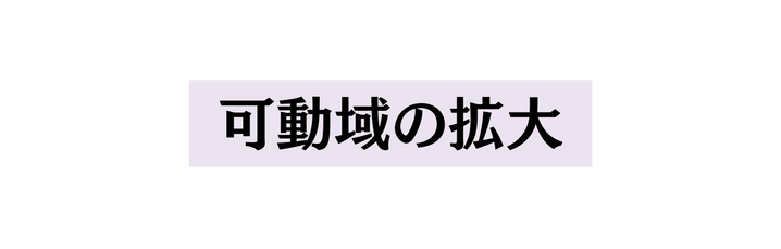 可動域の拡大